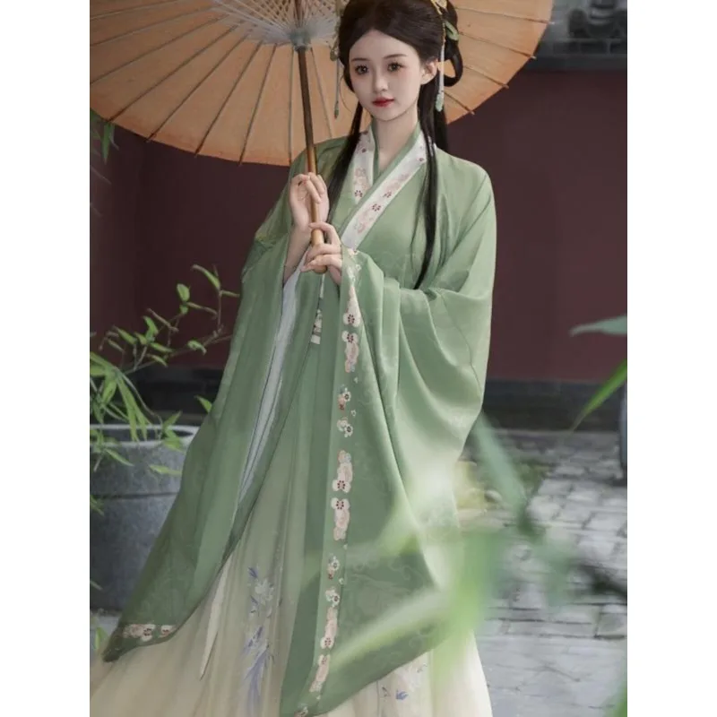 Spring and Autumn Wei, Jin, Southern and Northern Dynasties large-sleeved shirts, a full set of simple elegant and ancient Hanfu