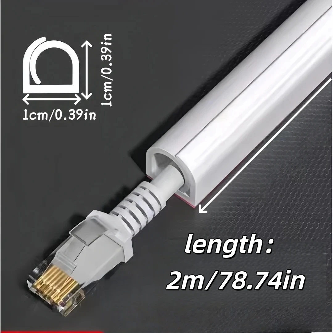1pc 2mX1cm Cable Management Cable Concealer Cable Organizer Cable Tray PVC Trunking Channel Cable Conduit