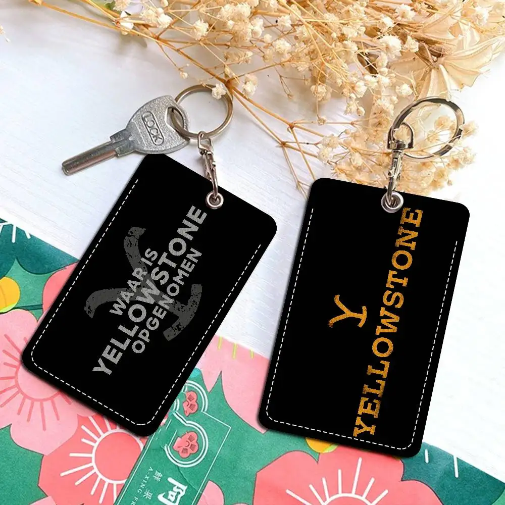 Y-Yellowstone D-Dutton R-Ranch حامل بطاقة مناسبة للبنك الأعمال حامل بطاقة العمل بطاقة الهوية الائتمانية شارة حقيبة حامل المفاتيح