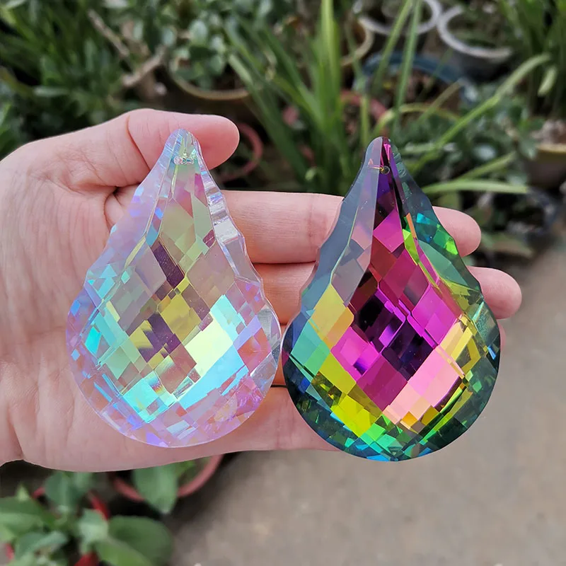 Rainbow Crystal Prism Glass Hanging Suncatcher Chandelier Parts Pendant Beads Garland Home Wedding Decor Ornament Sun Catchers