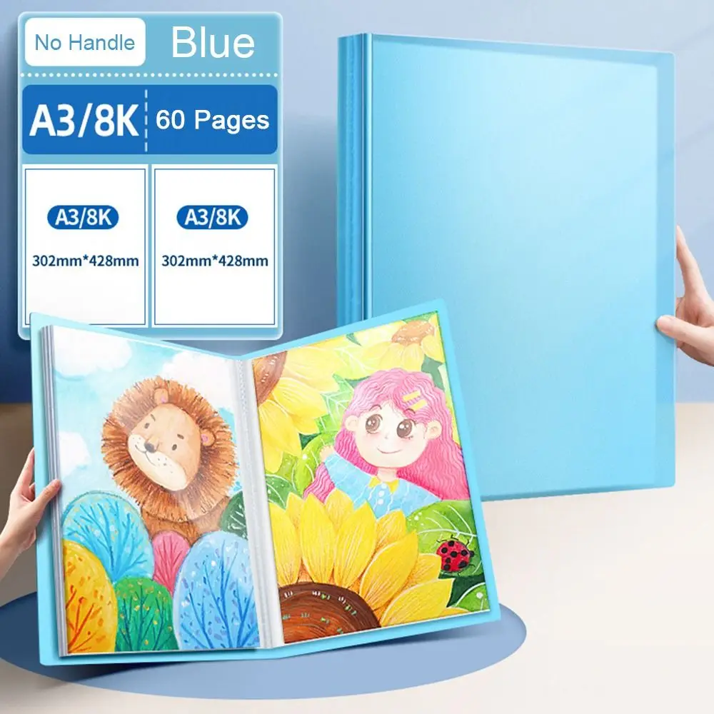 Data Organizer Painting Storage Book Diamond Painting A3/8K Presentation Portfolio 60 Pages Clear Pockets Photo Album Folder