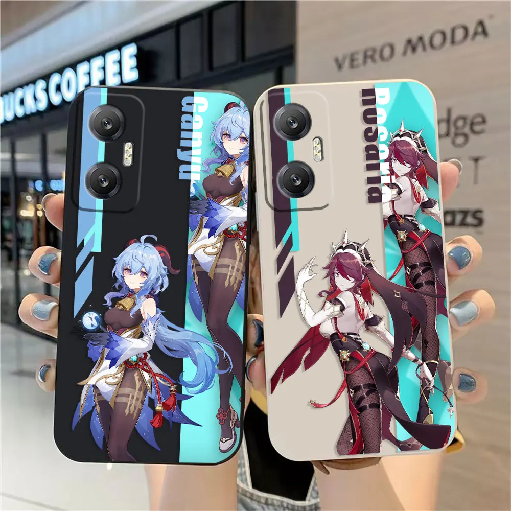 

Phone Case For Infinix HOT 10 10S 11 11S 12 ZERO 20 30 X CAMON 16 PRO 5G Silicone Case Funda Shell Capa Anime Girl Ganyu Rosaria