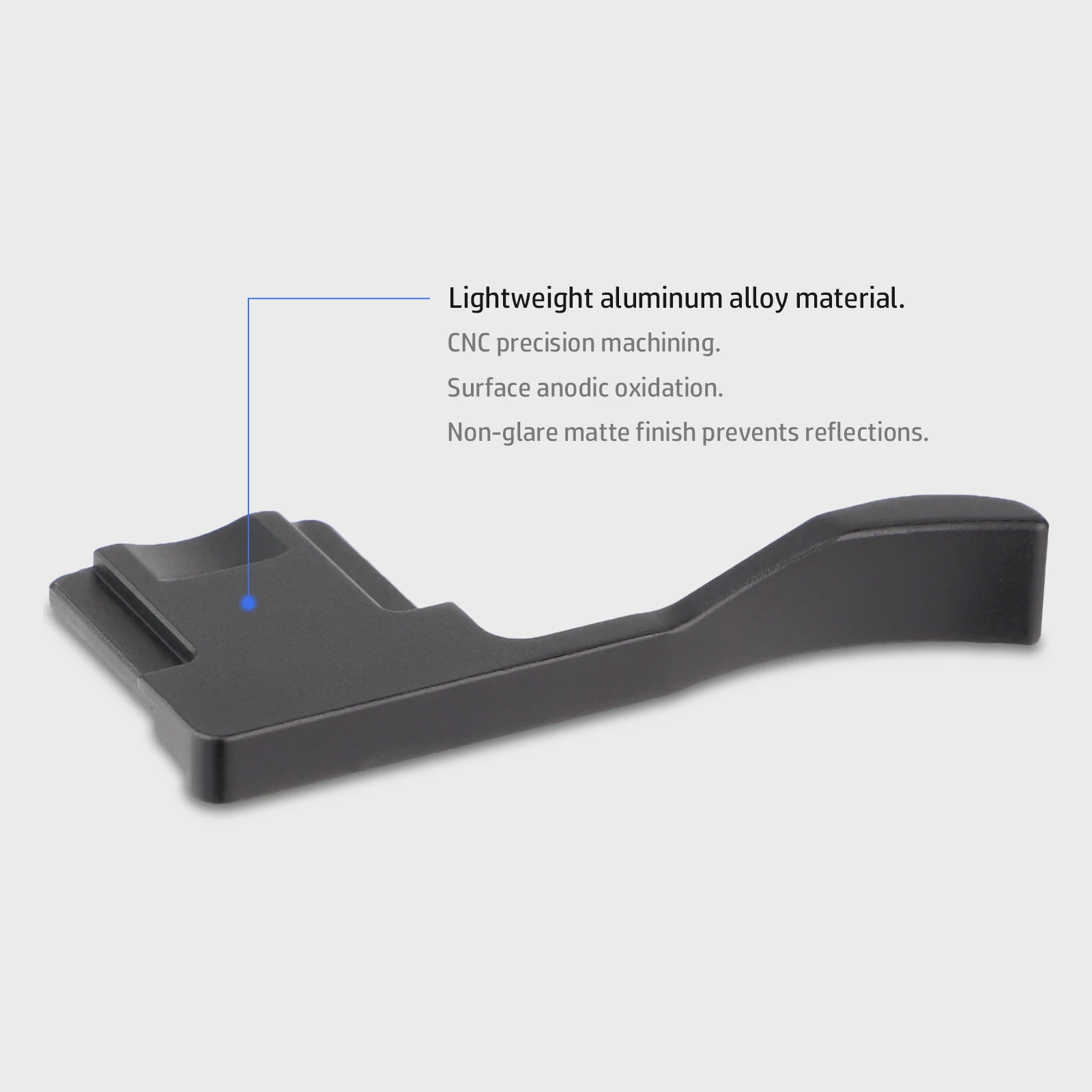 Haoge THB-GR3B Metal Hot Shoe Thumb Up Rest Hand Grip for RICOH GR