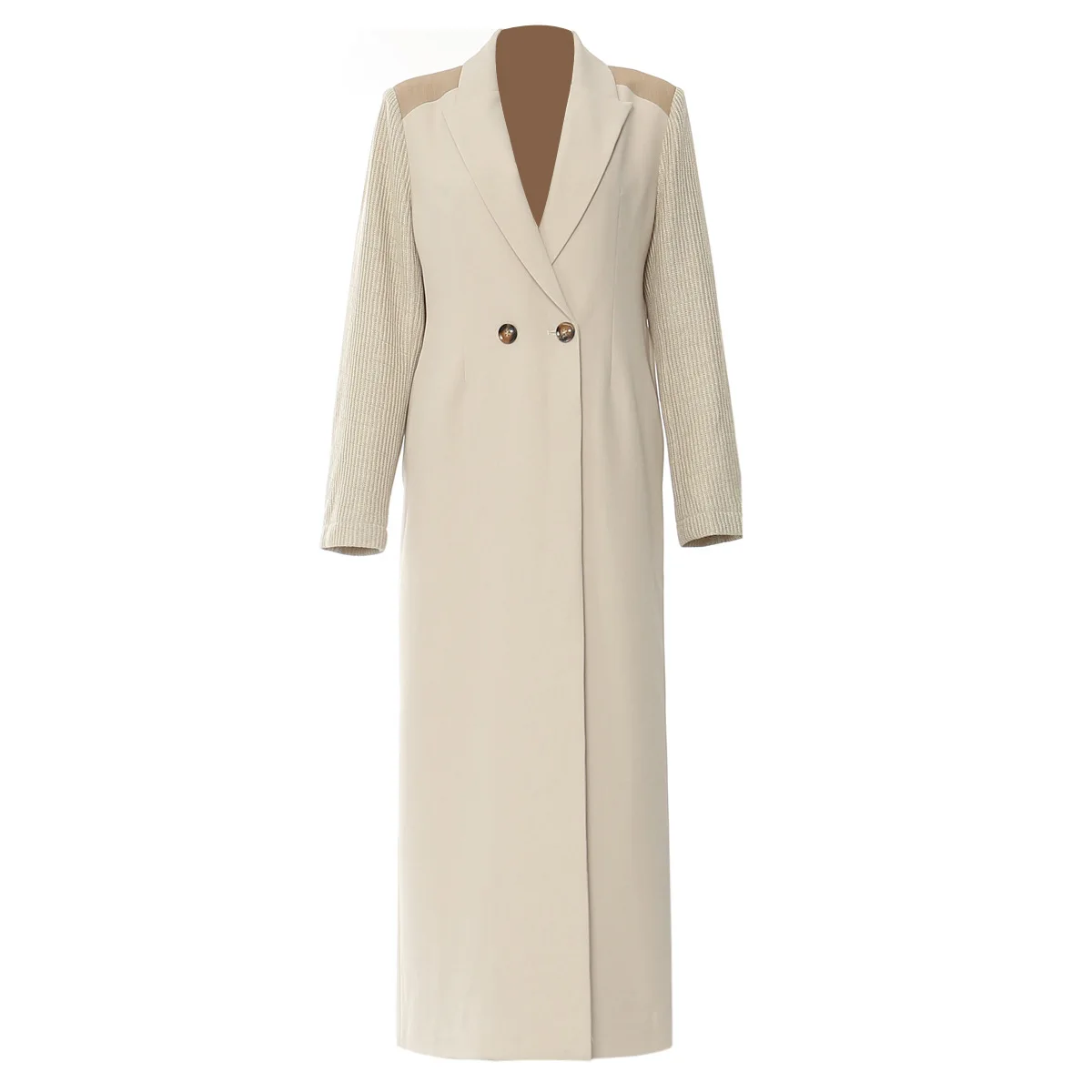 Outono feminino cor bloqueada estilo britânico high-street terno de comprimento médio trench coat elegante moda outerwear