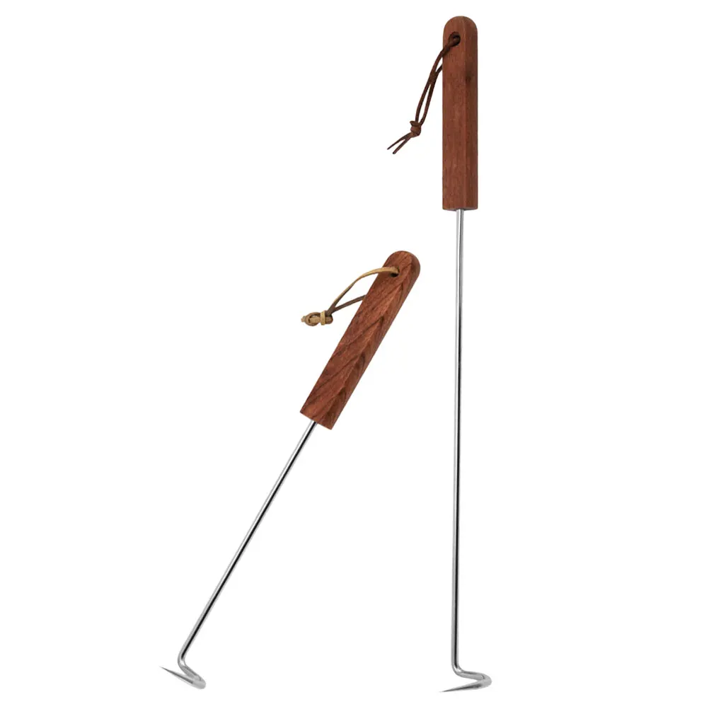 

2pcs Stainless Steel Meat Reusable Durable Handle Food Turner Bbq Roasting Tool For Home Restaurant Barbecue Grilling Picnic