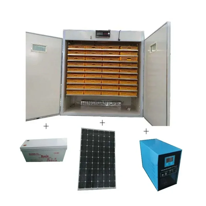 Fully automatic solar energy 3168 chicken eggs with chicks hatching boxes solar