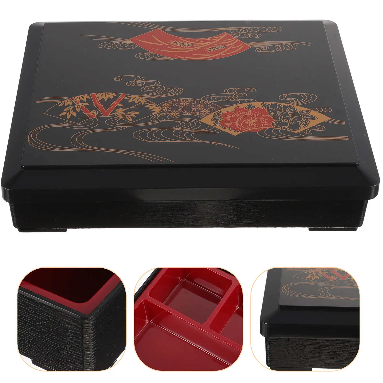 

Compact Bento Box Japanese Design Multi Compartment Food Storage for Sushi Snacks Fruits Portable Lunch Solution