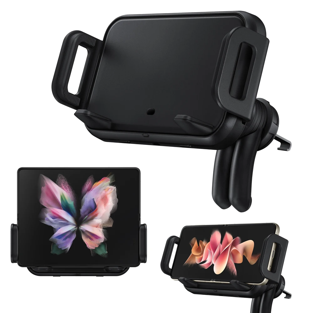 Automatic Clamping Wireless Car Charger Mount Holder Car Air Vent Brackets For Samsung Galaxy Z Fold 5 4 3 Flip4 3 Fast Charging