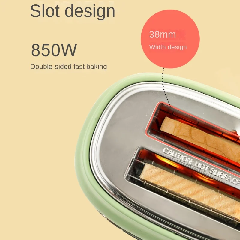 Retro zachodnia maszyna do robienia chleba śniadaniowego Wielofunkcyjne 2-kromkowe tosty do chleba Szersza maszyna do projektowania szczelin na