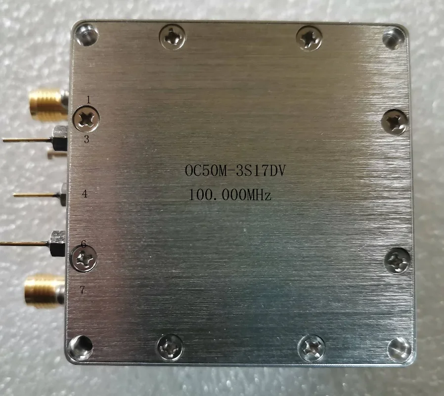 100mhz constant temperature crystal oscillator, dual output, high stability, low noise, 12v