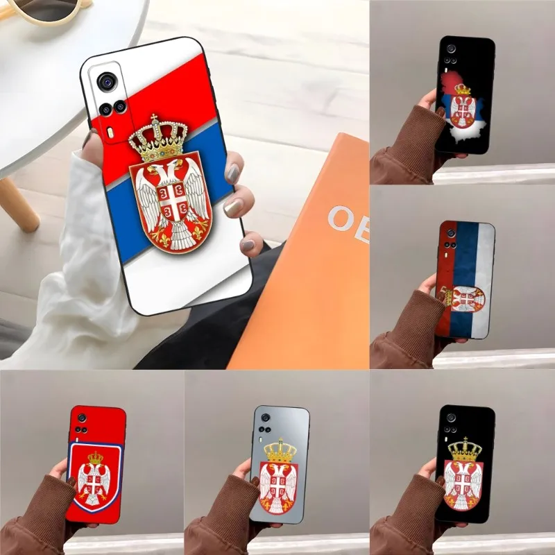 Serbian Flag Phone Case For VIVO Y31 T1 Y33S Y21 Y76S Y74S Y73 X80 NEO5 IQOO Z6 9 NEO05S S12PRO Y26S V23 PRO Cover