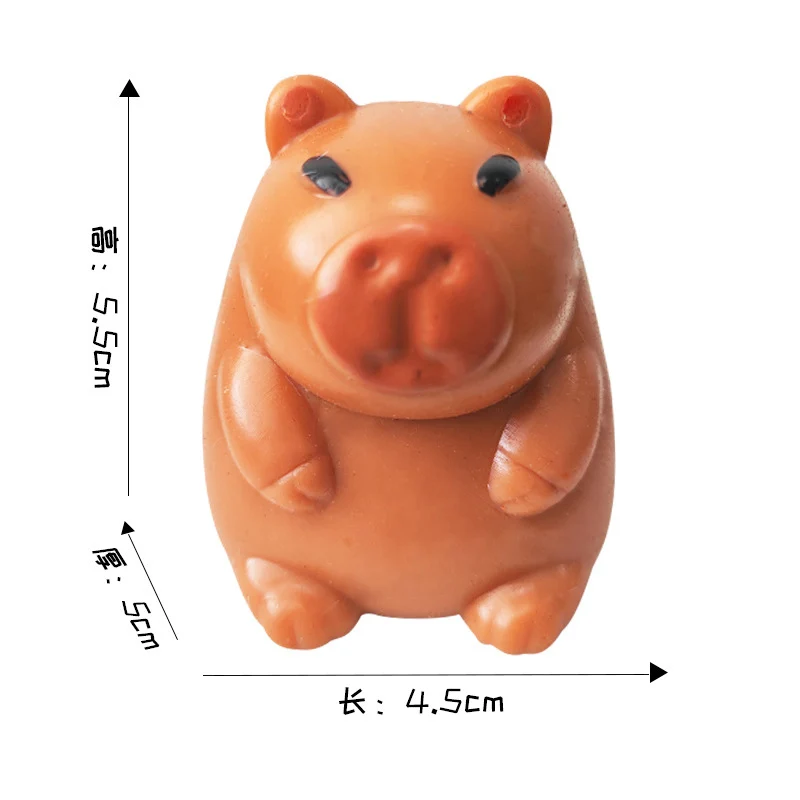 Creative Stress Relief Capybara Squeeze Toys Mini Animals Soft Cute Decompression Capybara Shape Toy Birthday Gift For Kids