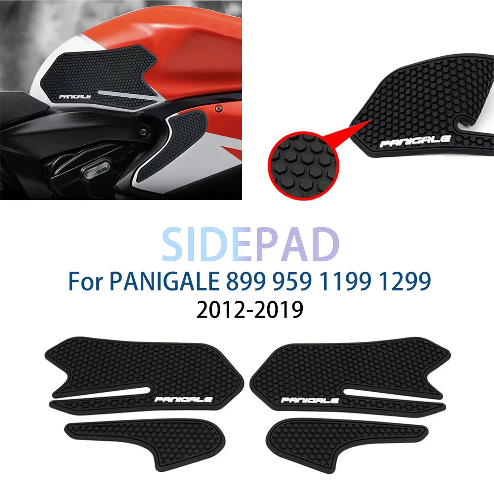 

New Tank Traction Pad Side Gas Knee Grip Protector Anti slip sticker 3M Black Motorcycle For DUCATI PANIGALE 899 959 1199 1299