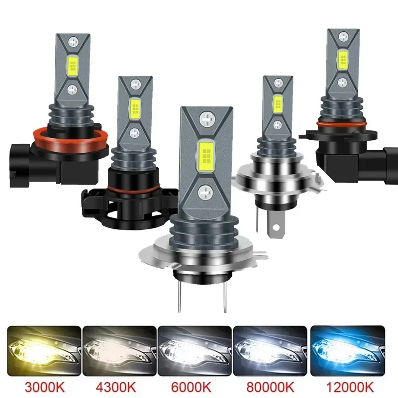 

2Pcs H7 LED Car Headlight Motorcycle H4 Fog Lamps H1 H3 Auto Bulb H8 H9 H11 HB4 20000Lm 6500K Bright Light 12v 24V Aileo Canbus