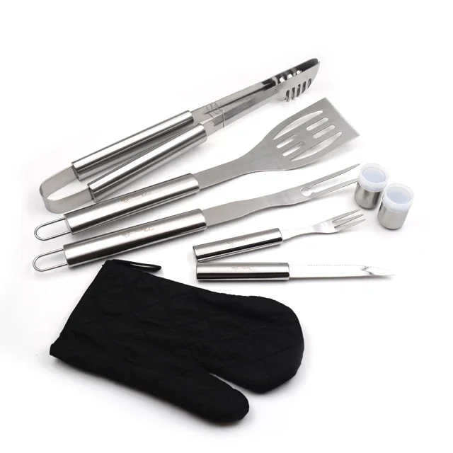 

#For Charcoal Apron Portable Stainless Steel Barbecue Brush Barbecue Accessories Barbecue Set Tool Set