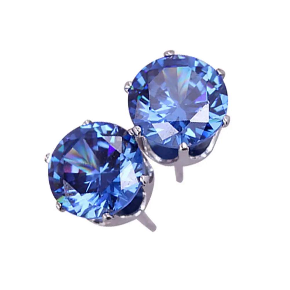 Luxury Ear Studs Earrings Elegant All Match Cubic Zirconia Round Party Earrings Gifts