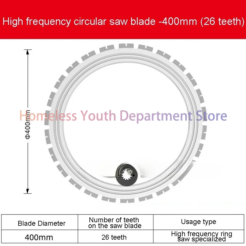 AC8400/AC8500 High Frequency Ring Saw Dedicated Ring Saw Blade Diamond Concrete Ring Saw Cutting Blade Blade 400mm/500mm