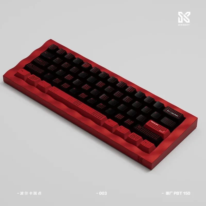 Polka dot vermelho keycap cereja perfil 150 teclas pbt sublimação de tinta ajuste personalizado 60%-108% keycaps para acessórios de teclado mecânico