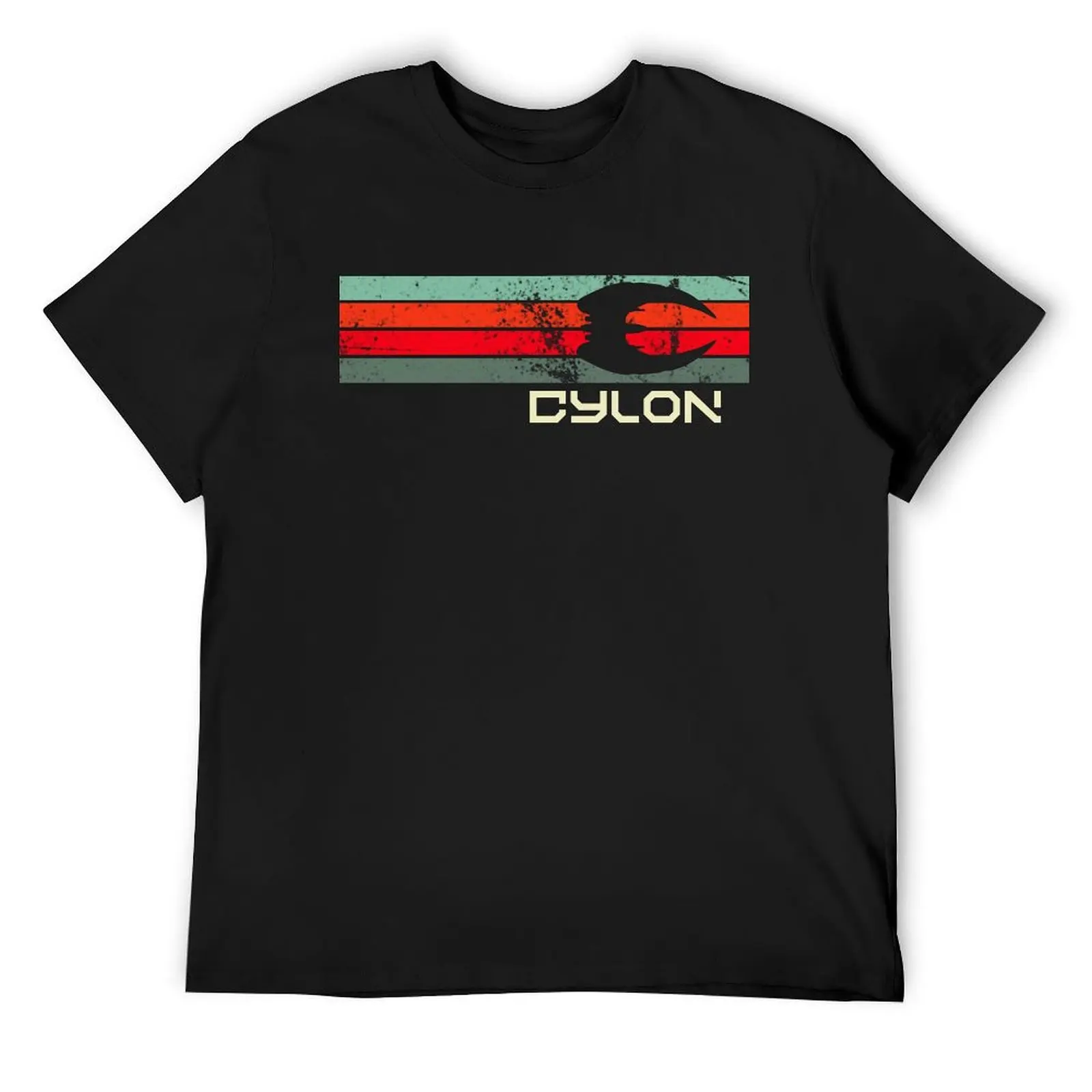 

Retro Cylon Raider -battlestar galactica T-Shirt luxury designer summer clothes plain mens graphic t-shirts anime