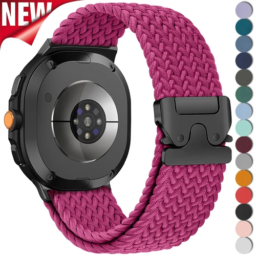 Correa de nailon con hebilla de paracaídas para Samsung Galaxy Watch 8, banda elástica de 40/44mm para Galaxy Watch 8, pulsera deportiva clásica de 46mm