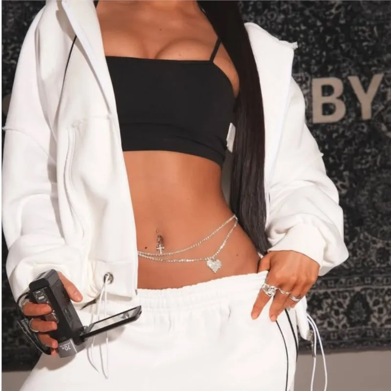 2025 New Women's Fashion Striped Pant Sets Hooded Zip-Up Cardigan Casual Loose Straight Trousers Two-Piece Athleisure Tracksuit