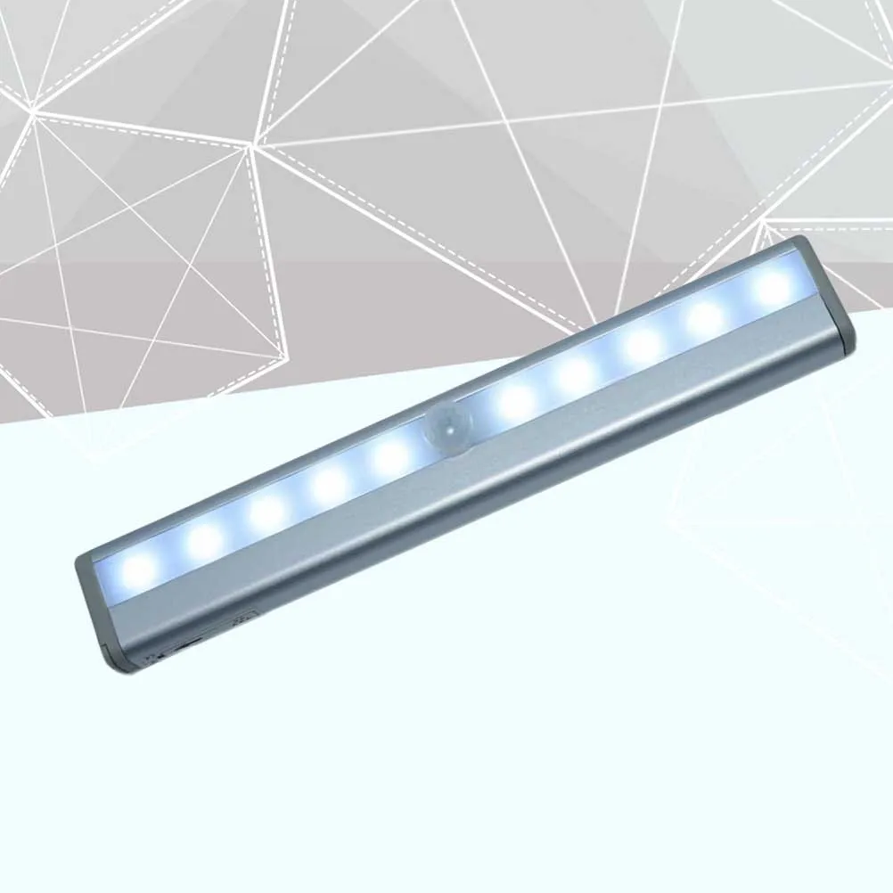 

Motion Sensor Night Light 10 Led Cold White Auto On Closet Cabinet Drawer Wardrobe Garage Corridor Basement Cordless
