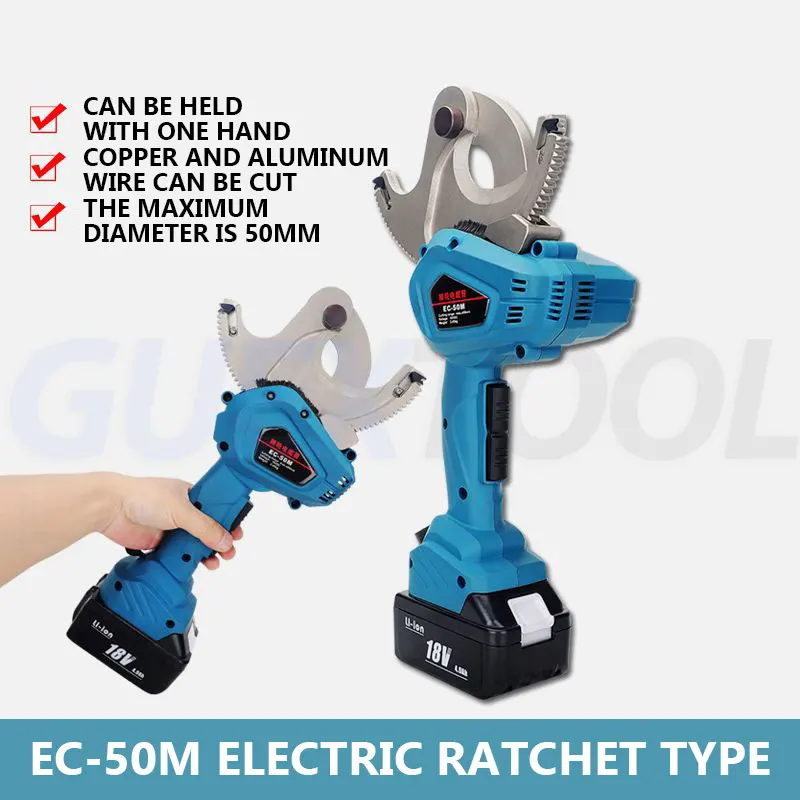 

Electric Ratchet Scissors, Lightweight And Fast EC-50M Cable Scissors, Gear Type Electric Scissors,For Cutting Metal Wires