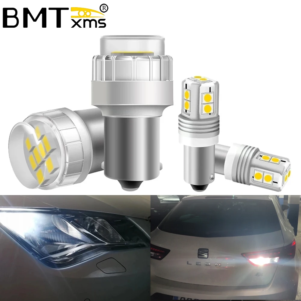 BMTxms Canbus For Seat Leon 3 MK3 5F 2013-2020 Car LED DRL Daytime Running Light Reverse Exterior Lamp Error Free Lights Bulb