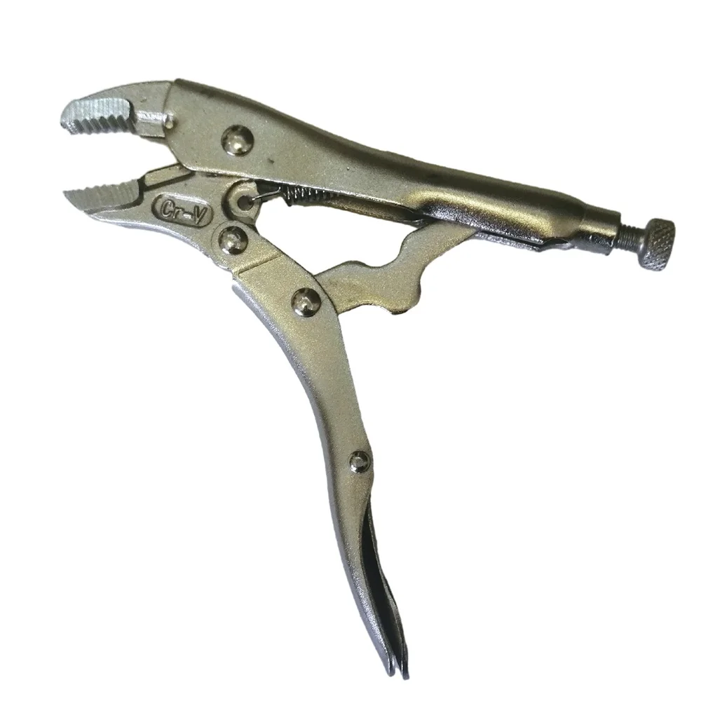 5 Inch Curved Jaw CRV Steel Locking Pliers With Wire Cutter Function For Home and industrial Repair Tools