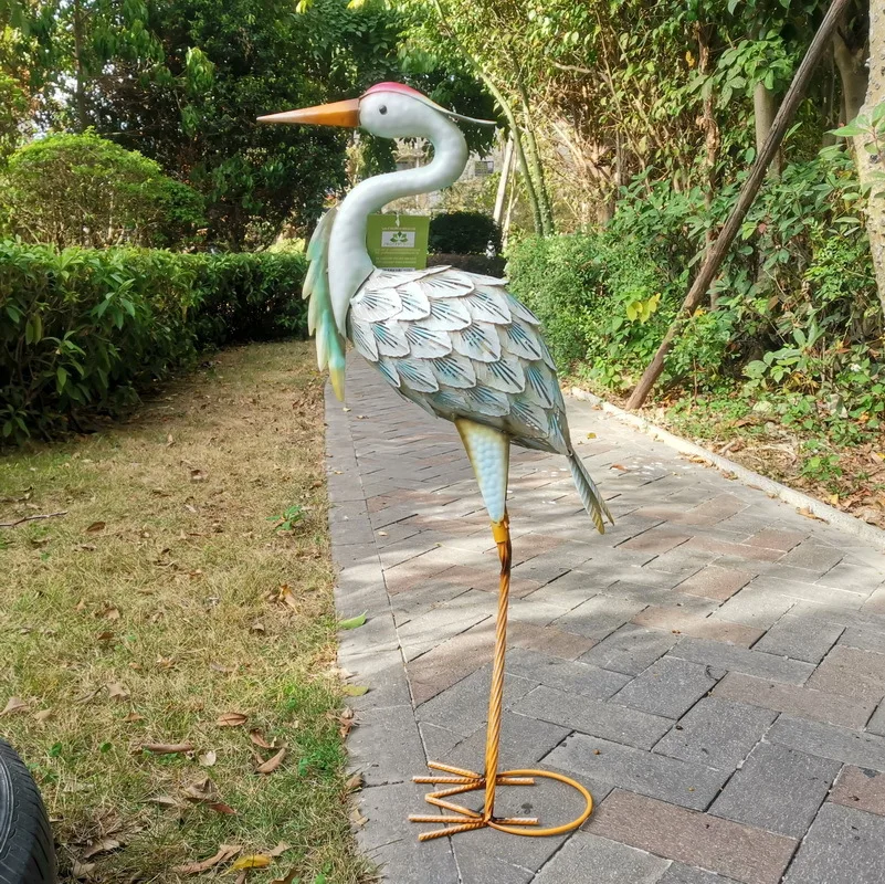 Железная вилла для рукоделия, уличная скульптура, пасторальный сад, живописная зона, красивая сельская местность, кран, украшение в виде животного