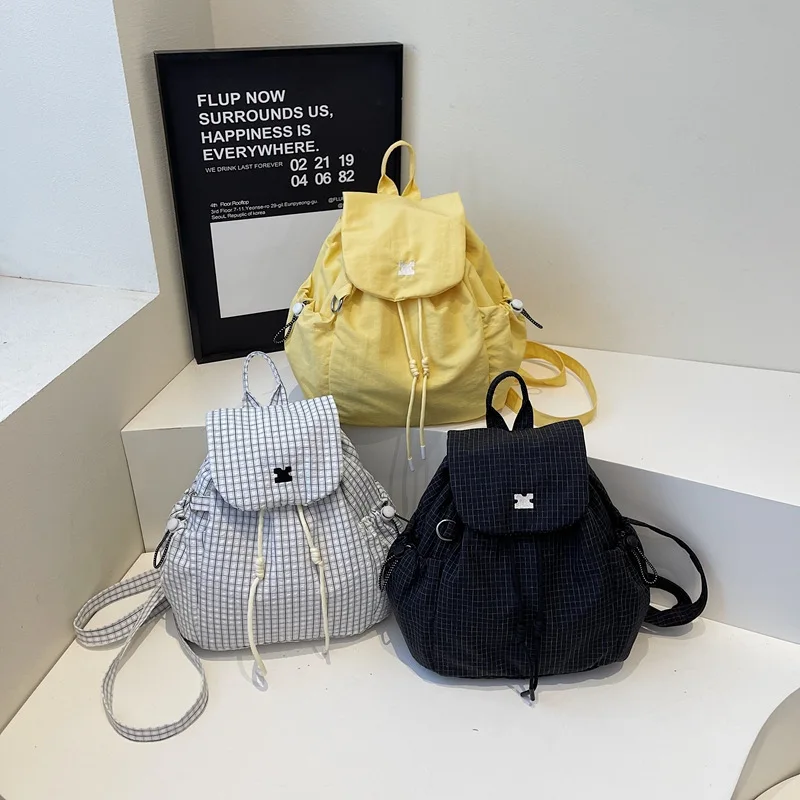 

Backpack for Women Fashionable Plaid Versatile Backpack Back To School Bags Lightweight Mother Kids Bags for Girl Mochila Рюкзак