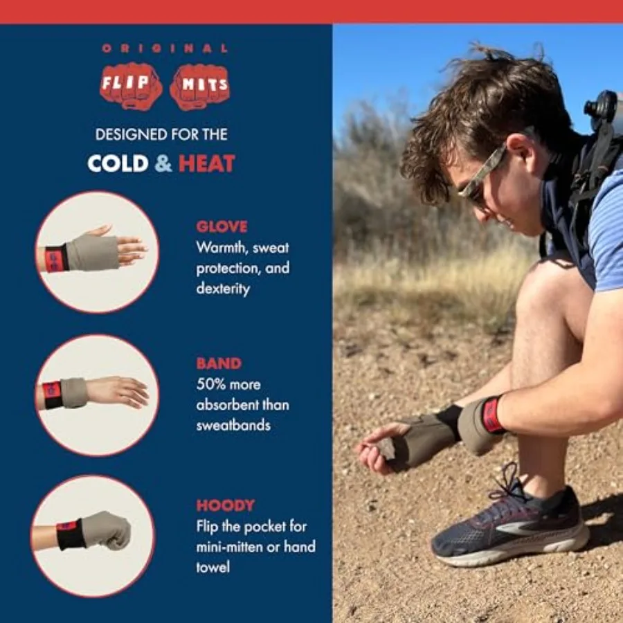 Fingerless 3-in-1 Performance Gloves Running, Hiking, Gym Workouts, Cycling, Yoga, Pilates, Driving, Sewing, Video Games, Sweat