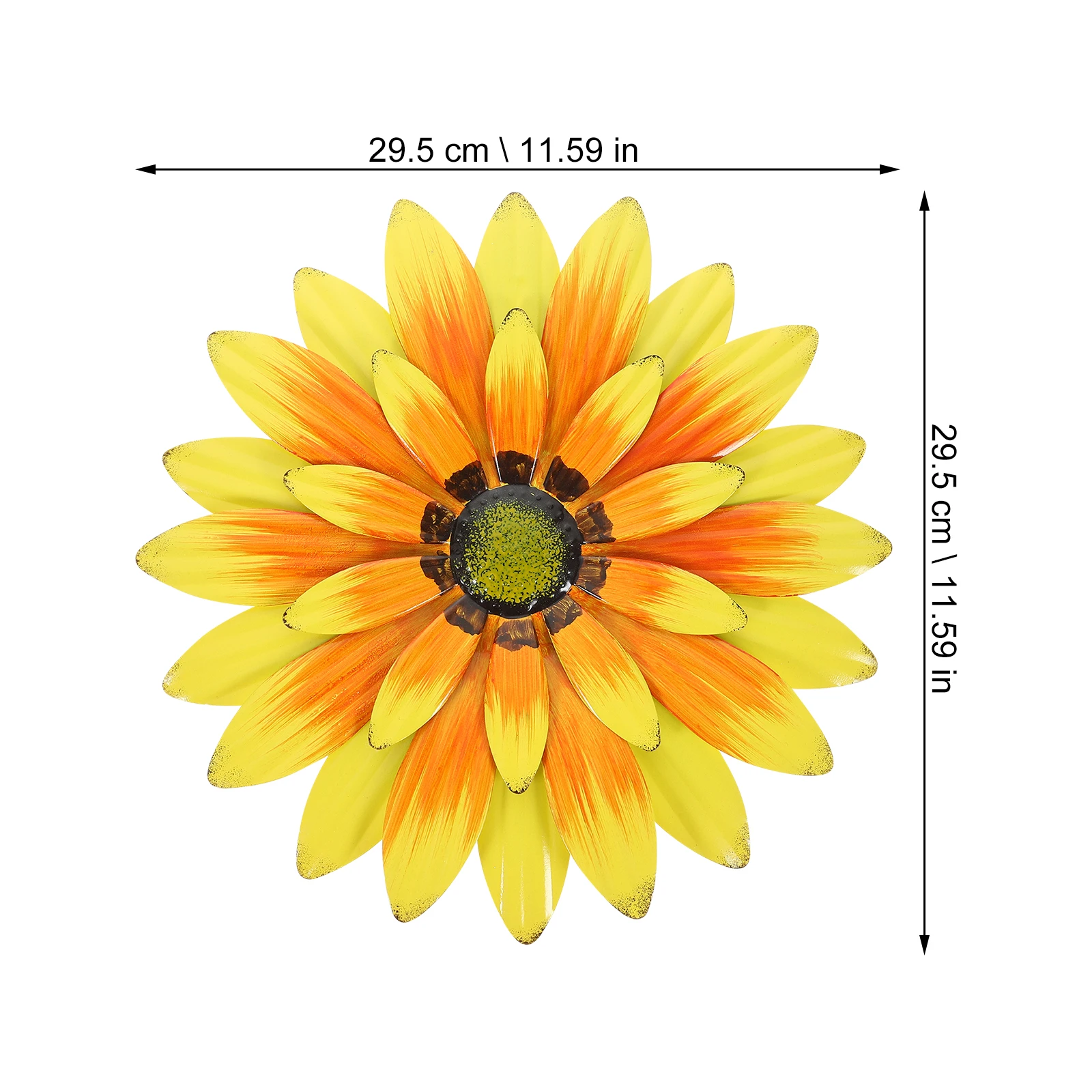 

1pc Iron Imitation Flower Decorative Pendant Yellow Delicate Home Ornament Hanging Decoration Wall Adornment Iron Flower Pendant