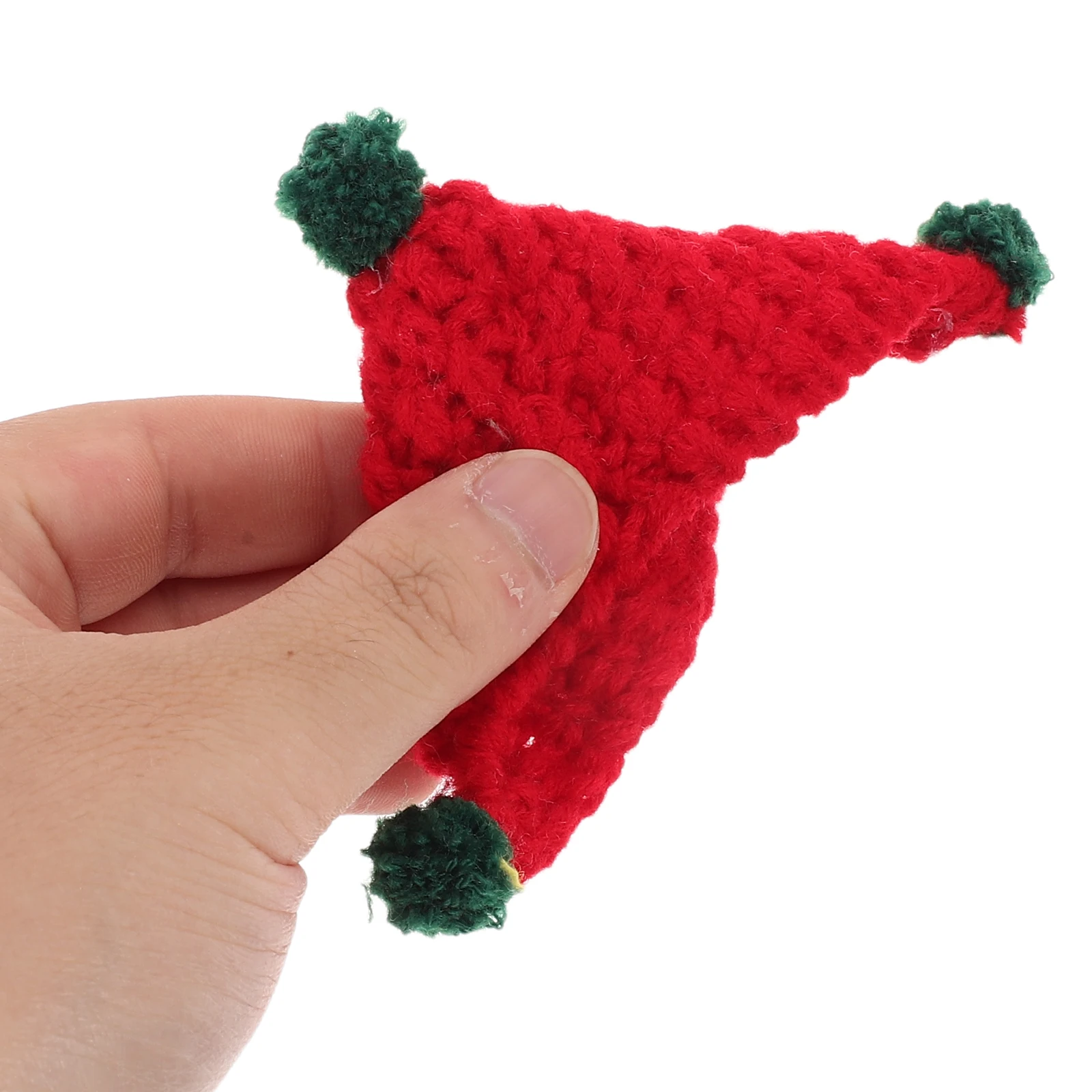 

12 Pcs Hand-woven Knitting Hat Triangle DIY Mini Yarn Costume Accessories