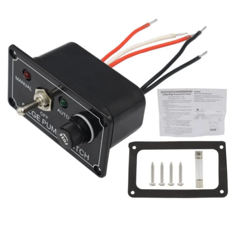 

ISURE MARINE 12V 5A Vehicle And Vessel Modification Switch Manel, Marine Bilge Pump Switch Panel, Suitable For Car,RVs,Trucks