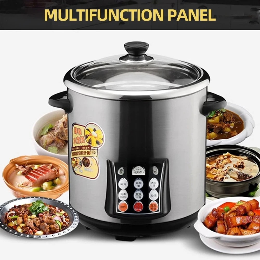 Household  Electrica Rice Cooker Multifunctional Stainless Steel Stew Pot Eletrodomestico Para Cozinha