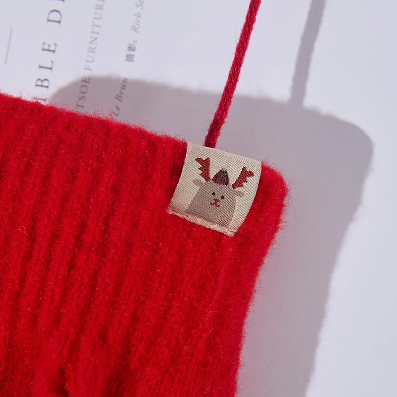 Youpin-guantes de terciopelo para mujer, manoplas gruesas de punto, dedo completo, para ciclismo, cuello colgante, Invierno