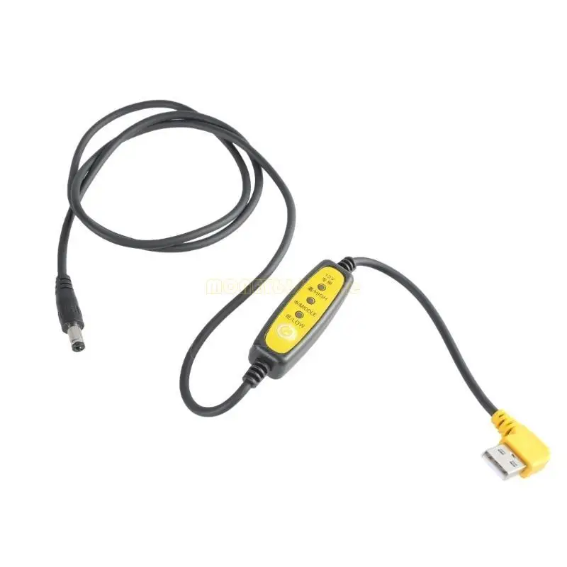 F62C Verstellbarer USB bis 12 V 5,5 x 2,1 mm Geschwindigkeitskabel für Lüftermotoren und LED -Leuchten