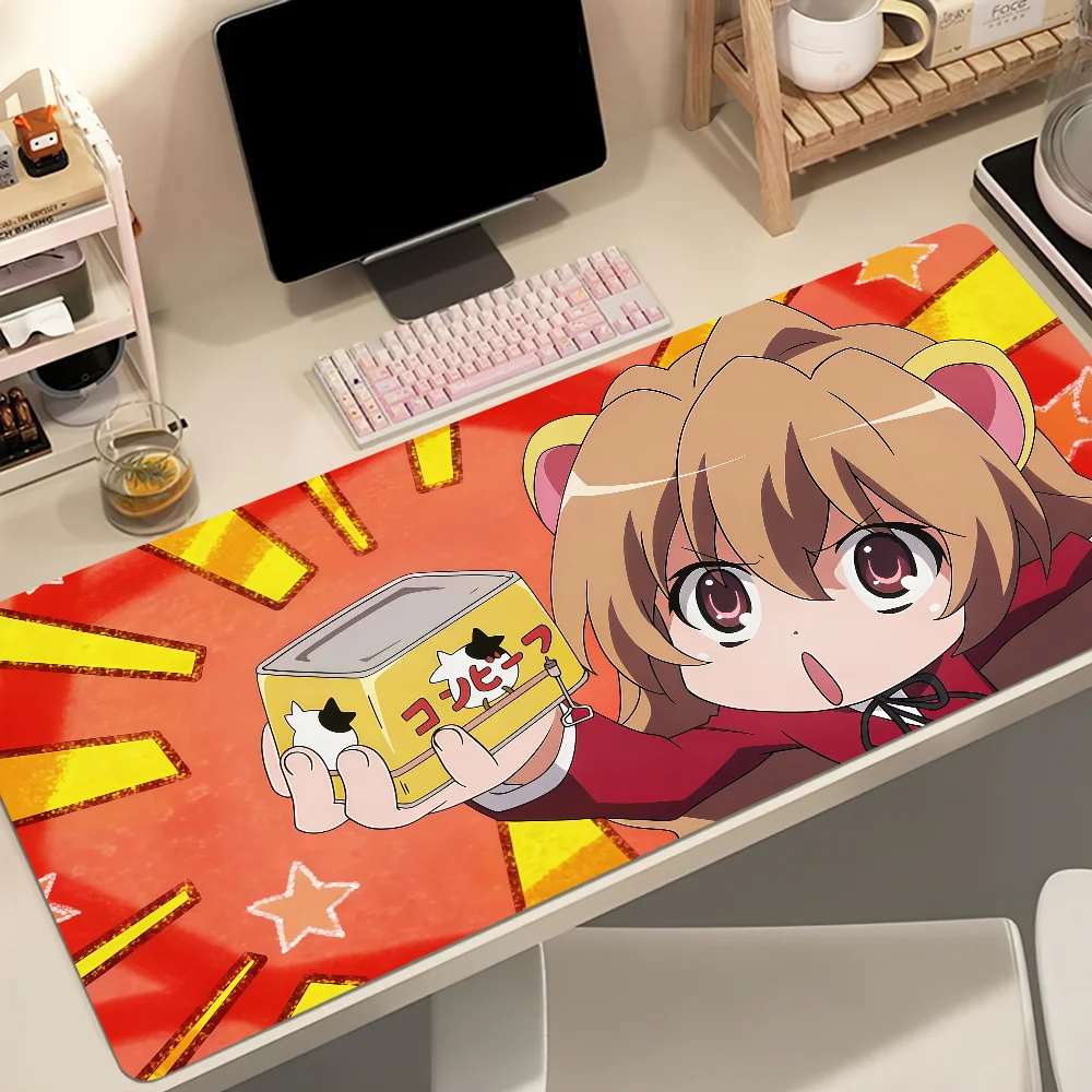 Cute TIGER DRAGON Aisaka Taiga Mouse Pad Large Non-slip Lockedge Desktop Computer Desk Mat Keyboard MousePad Office Game Student