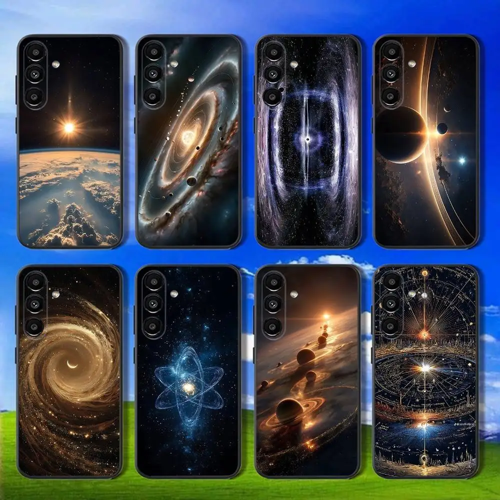 

Phone Case For Samsung Galaxy A13,A21s,A22,A31,A32,A52,A53,A71,A80,Space For Galaxy Universe Soft Black Shell