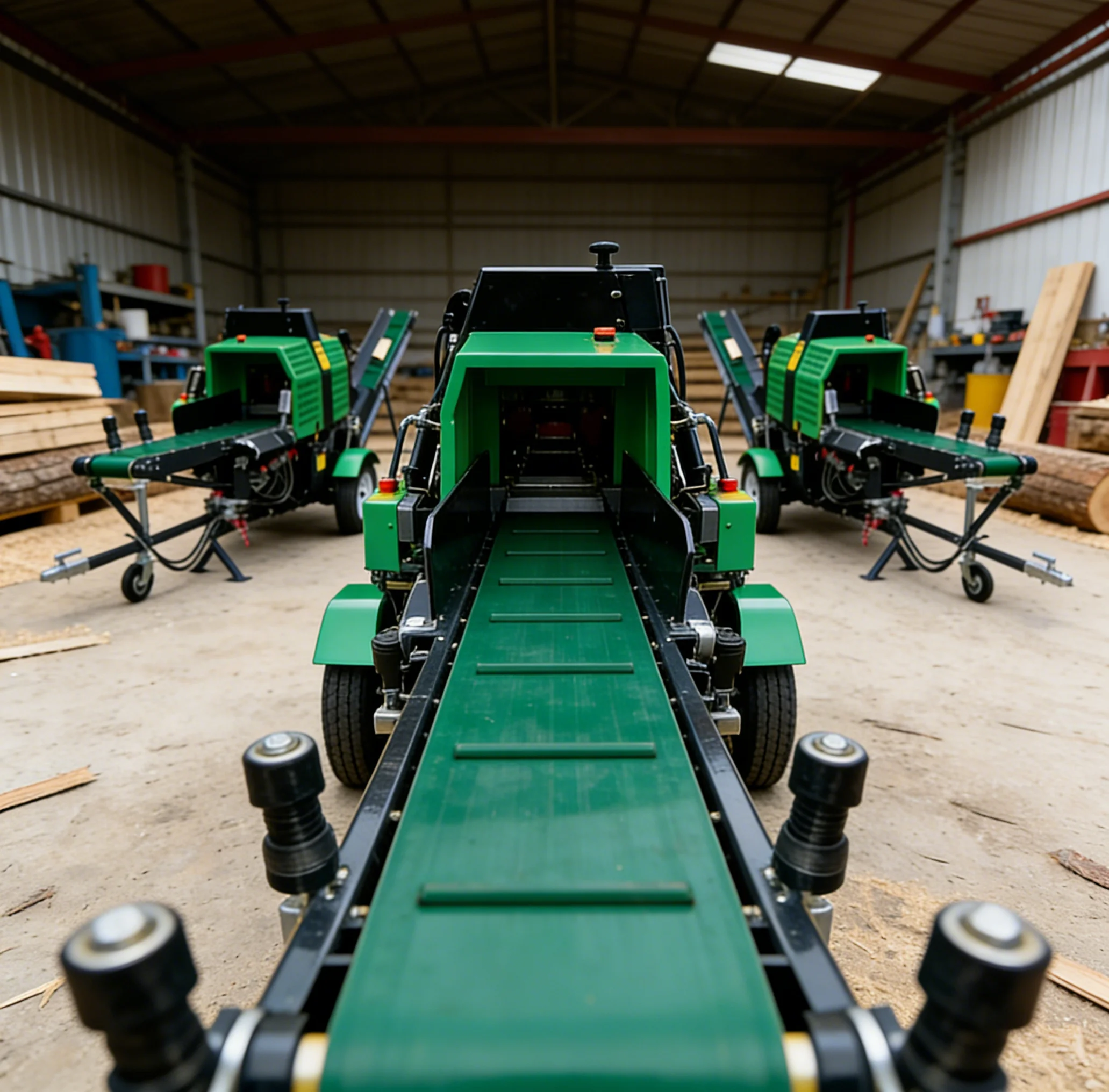 Reliable 4 Way Wedge Log Splitter 35T Diesel Wood Cutting Machine Professional Firewood Processor For Commercial Forestry