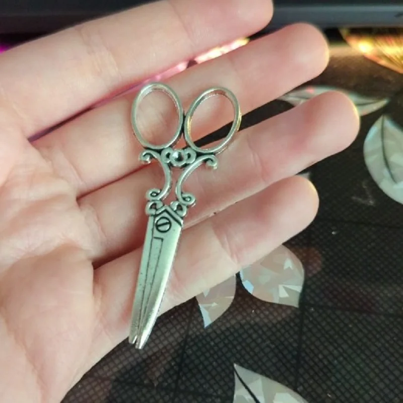 5pcs Antique Scissors Charms for DIY Jewelry Making