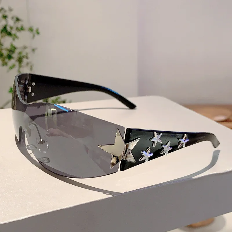 Солнцезащитные очки с безободковыми стеклами для мужчин и женщин, модные повседневные дорожные, отдыха, для верховой езды