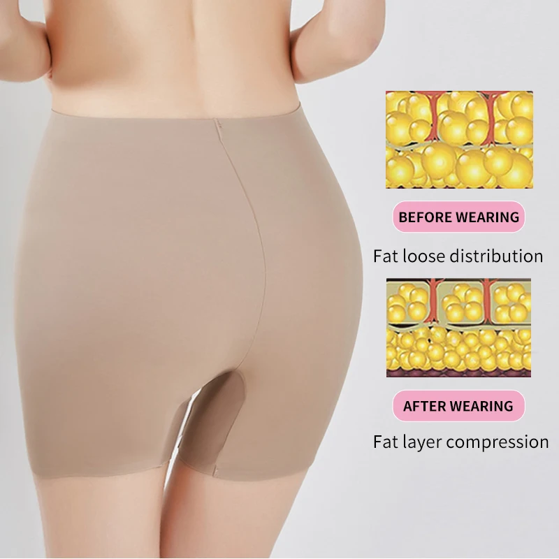 OWEQ-Shaper do corpo respirável para mulheres, roupa íntima emagrecedora, cintura alta, levantador de bumbum, shapewear, calças de segurança