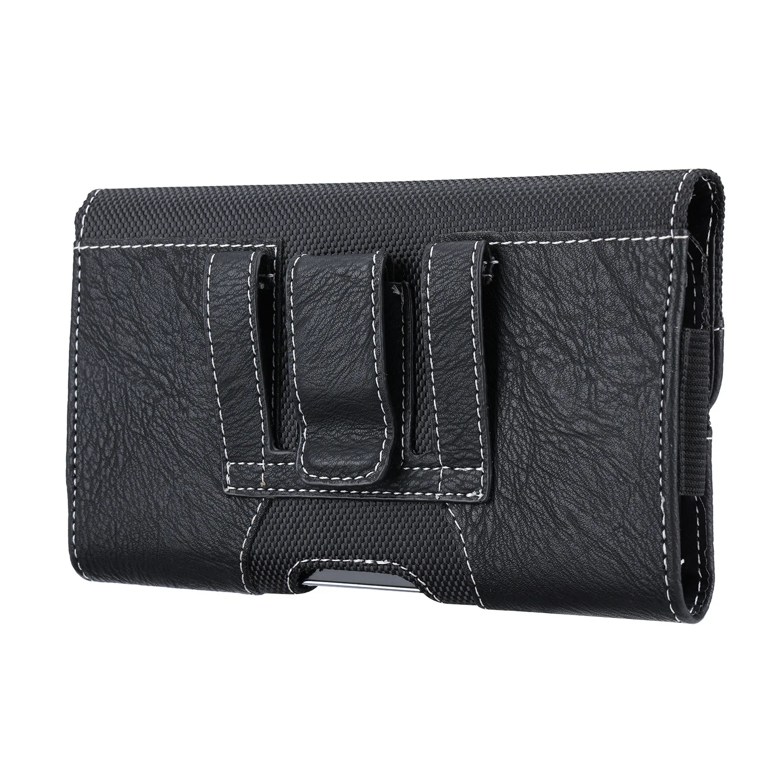 Etui ze skóry PU na telefon z klipsem do paska dla iPhone 15 16 Pro Max dla Samsung S24 S23 Ultra w rozmiarze 5,5-6,8" — zdjęcie produktu 2