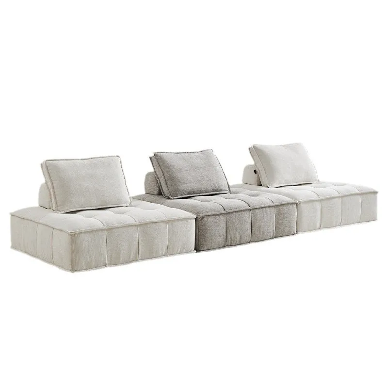 

Nordic square combination, cotton and linen fabric sofa, living room module sofa