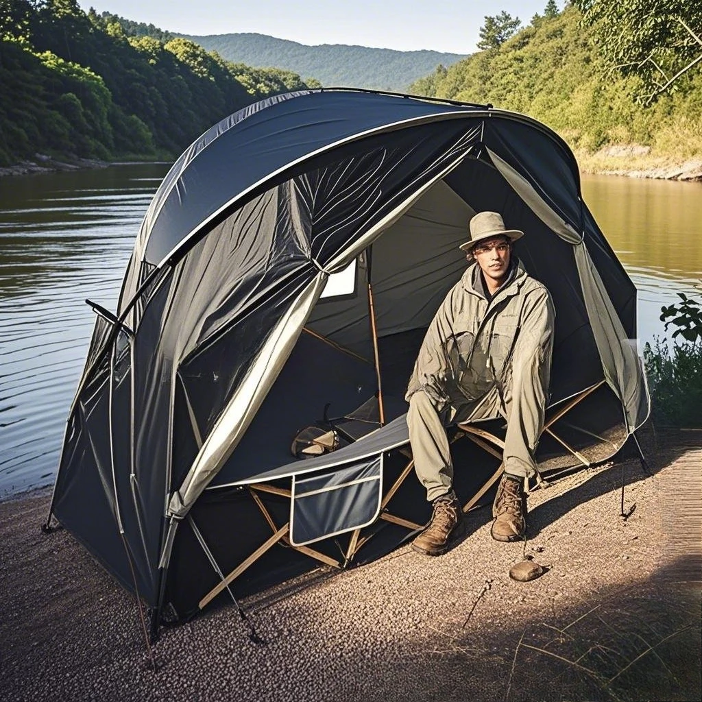 

Camping tent, fishing tent, bicycle tent, camp bed tent, without camp bed