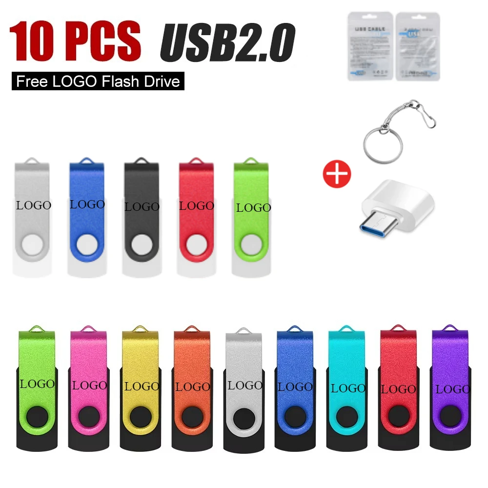 10 قطعة/الوحدة CustomLOGOColour USB 2.0 محرك فلاش 128GB 16GB 32GB 64GB Usb عصا القلم محرك 1GB 2GB 4GB بندريف للهواتف الذكية/الكمبيوتر