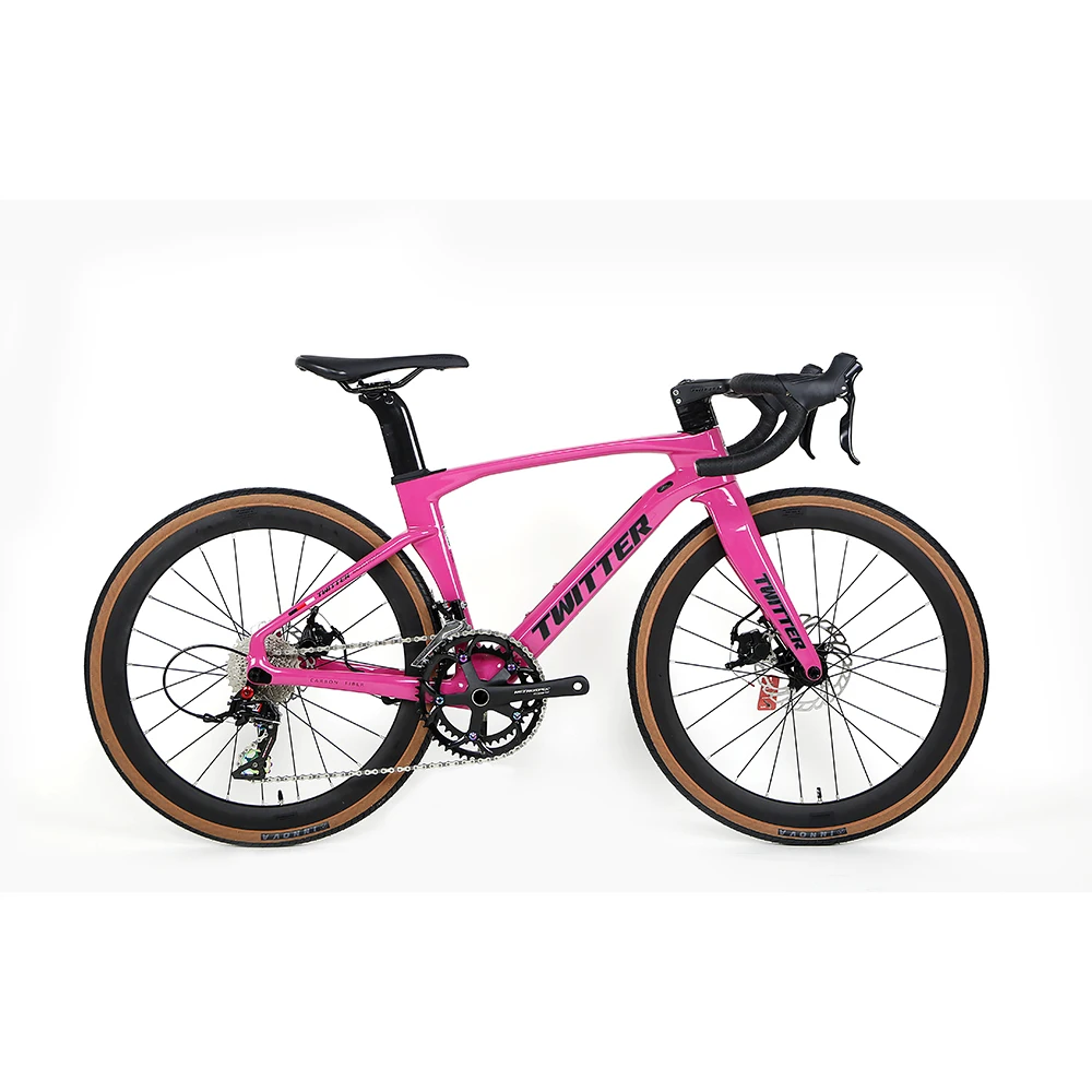 TWITTE Holographic color Freedom RS-22S hydraulic disc brake Inner trace carbon fiber road bike 36*24inch barrel drawer 12*142cm