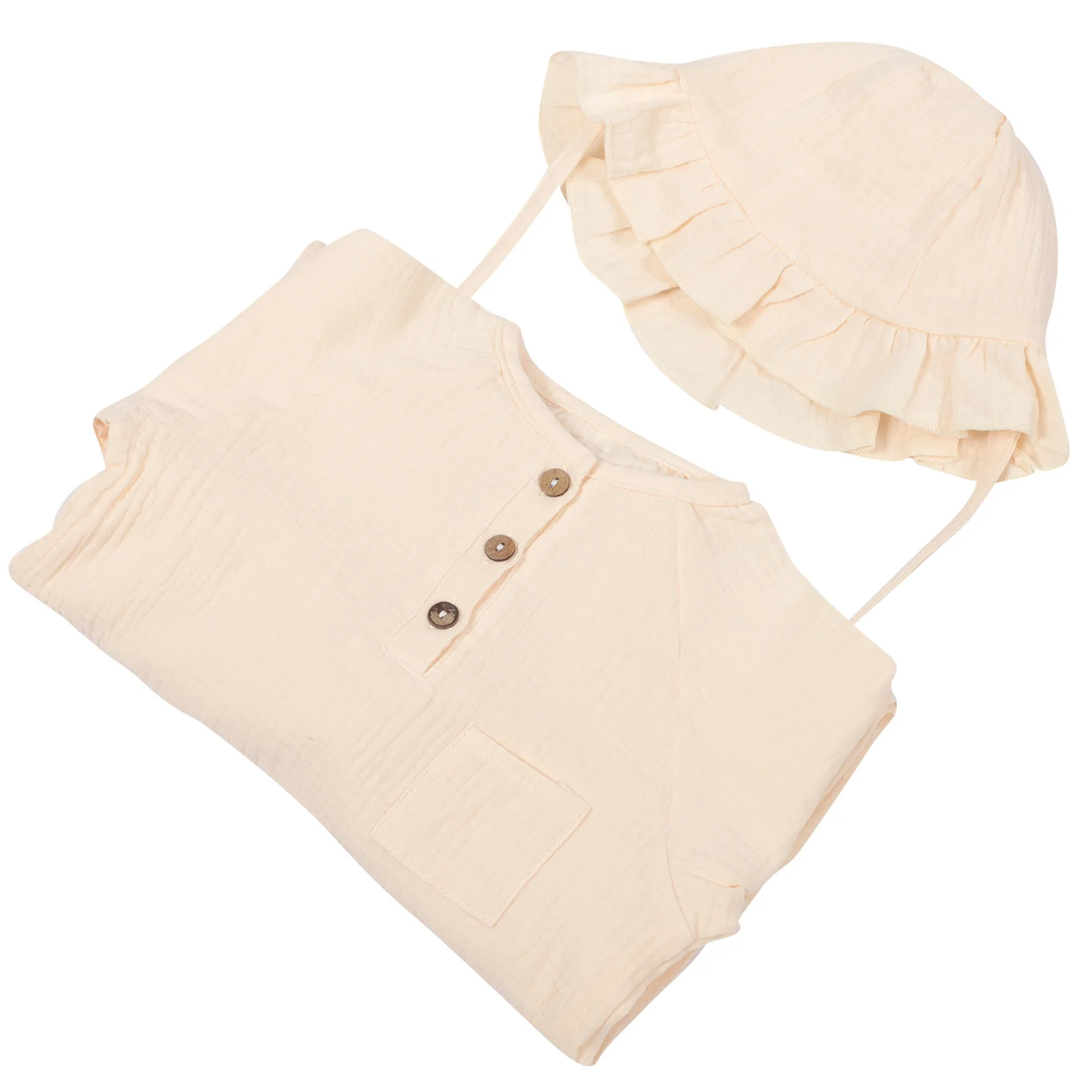 

1Set Long Sleeve Baby Romper Infant Cotton Bodysuit Simple Design Soft Comfortable Fall Spring Outfit Cotton Baby Romper